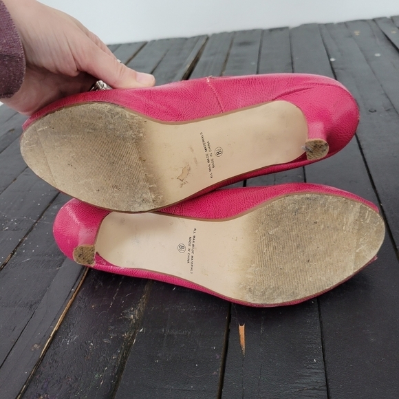 Vanity Women's 8.5 Pink Pumps Peep Toe Heels Dressy Formal Work Business Wear - Picture 6 of 6